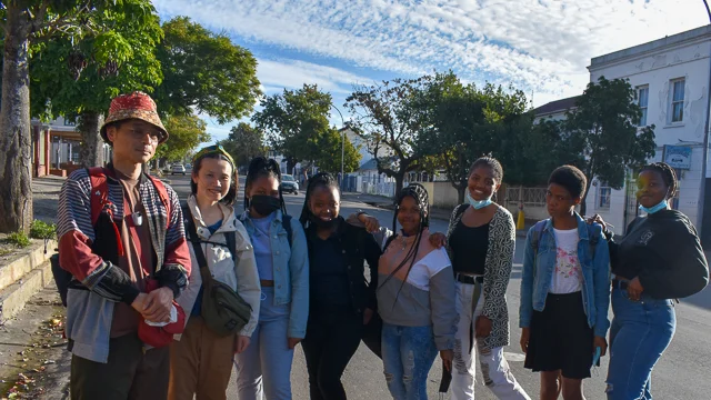 Chikara Fujiwara and Minori Sumiyoshiyama with Anthropology students